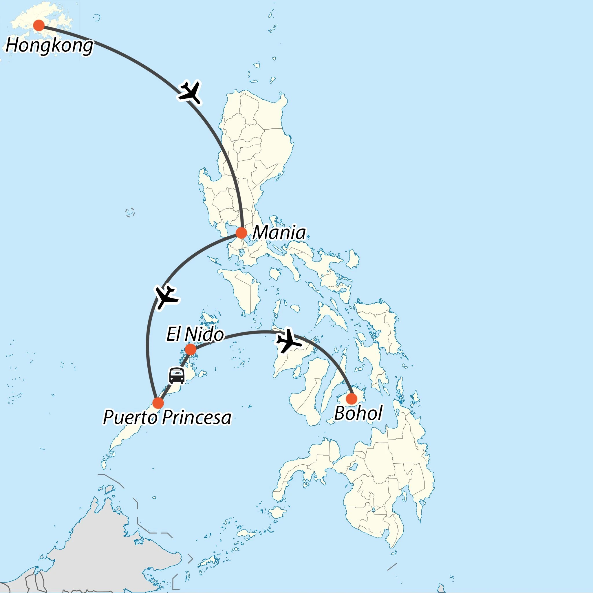 Philippinen Inselhüpfen – Palawan, Bohol & Hongkong-Stopover