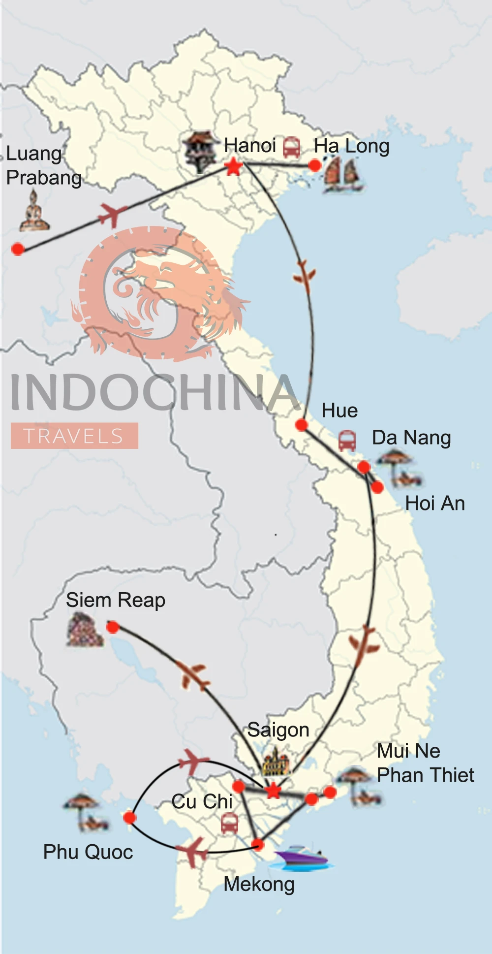 Privatreise Indochina intensiv mit Badeurlaub in Phan Thiet/Mui Ne oder auf Phu Quoc 25 Tage