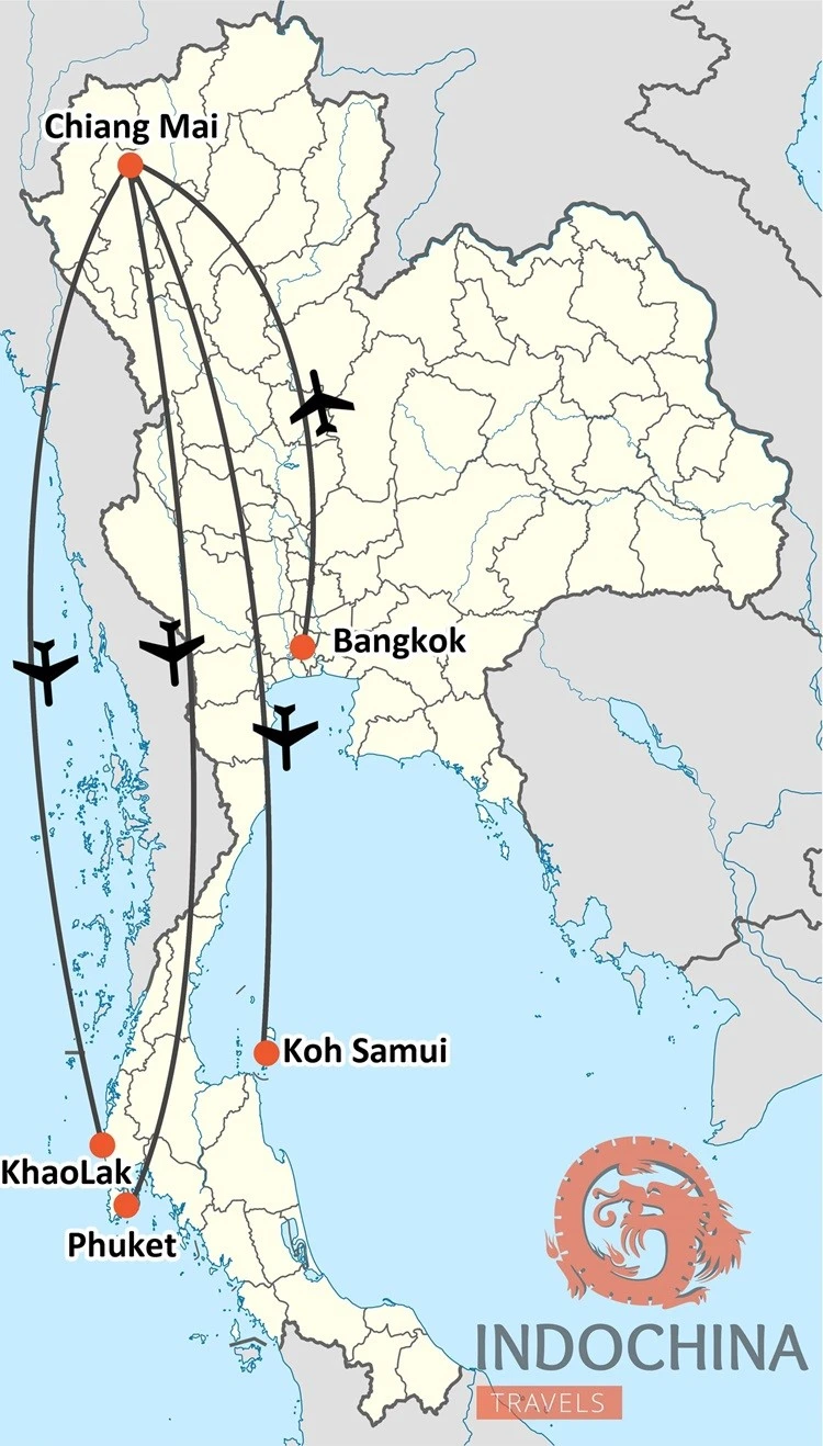 Bangkok, Nordthailand und Badeurlaub in Khao Lak/Phuket oder Koh Samui